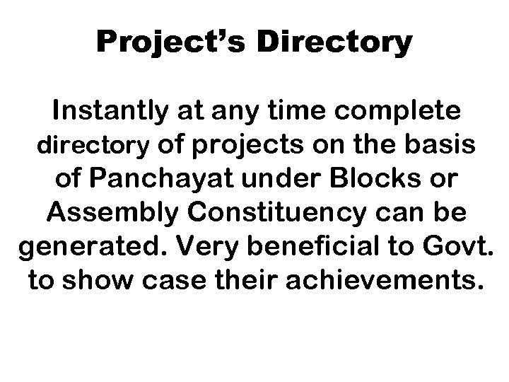 Project’s Directory Instantly at any time complete directory of projects on the basis of