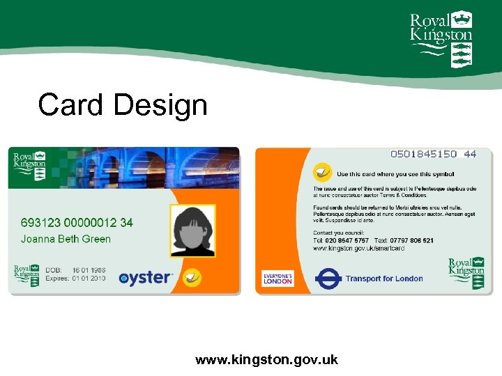 Card Design www. kingston. gov. uk 