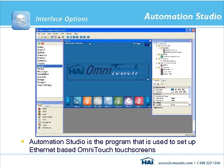 Automation Studio § Automation Studio is the program that is used to set up