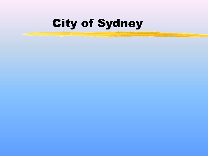 City of Sydney 