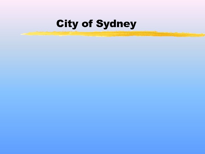 City of Sydney 