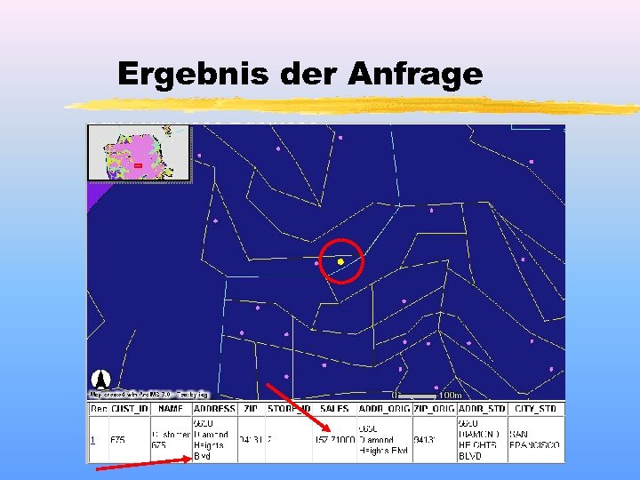 Ergebnis der Anfrage 