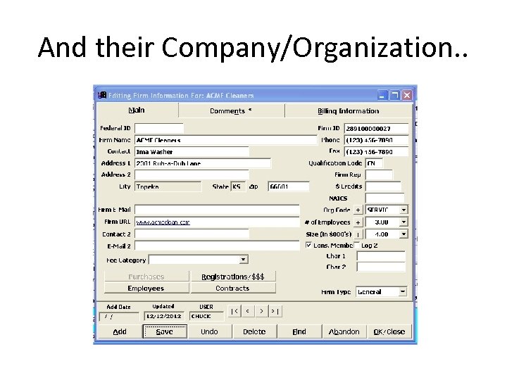 And their Company/Organization. . 