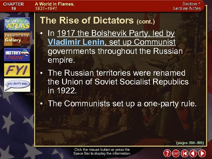 The Rise of Dictators (cont. ) • In 1917 the Bolshevik Party, led by