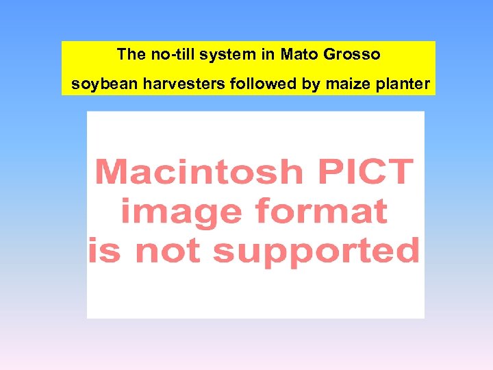 The no-till system in Mato Grosso soybean harvesters followed by maize planter 