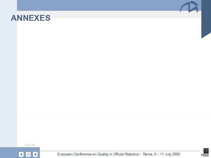 ANNEXES Page 68 European Conference on Quality in Official Statistics - Roma, 8 –