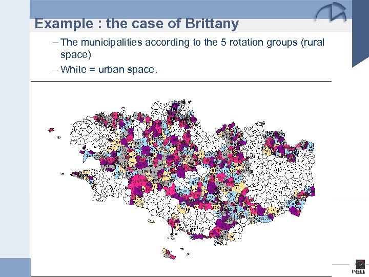 Example : the case of Brittany – The municipalities according to the 5 rotation