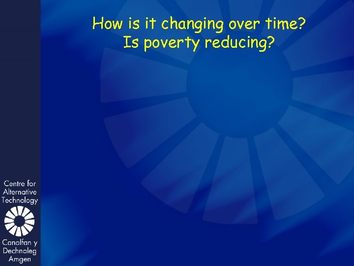 How is it changing over time? Is poverty reducing? 