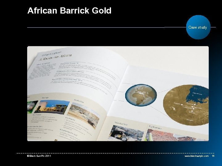 African Barrick Gold Case study © Black Sun Plc 2011 www. blacksunplc. com 16