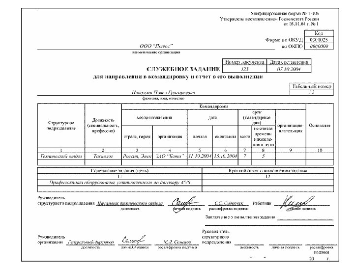 Отчет о командировке директора образец