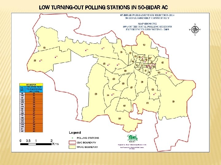 LOW TURNING-OUT POLLING STATIONS IN 50 -BIDAR AC 