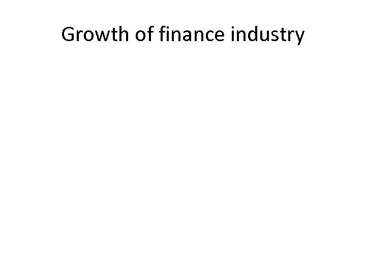 Growth of finance industry 