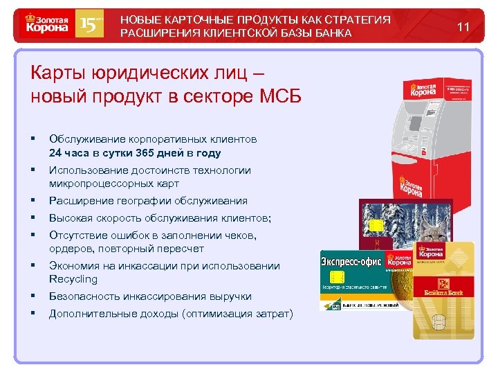 НОВЫЕ КАРТОЧНЫЕ ПРОДУКТЫ КАК СТРАТЕГИЯ РАСШИРЕНИЯ КЛИЕНТСКОЙ БАЗЫ БАНКА Карты юридических лиц – новый