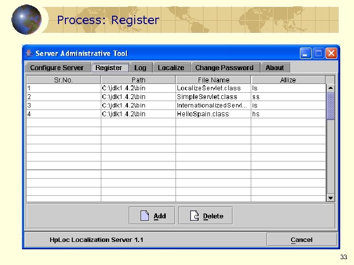 Process: Register 33 