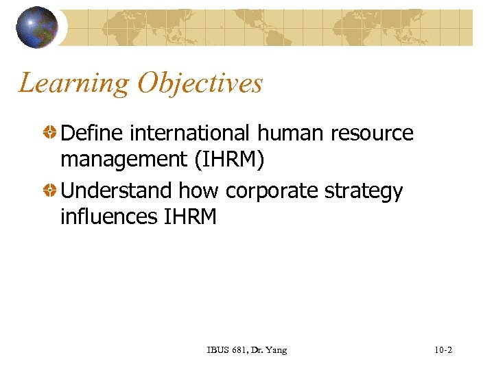 International Human Resource Management Chapter 7 Ibus 681