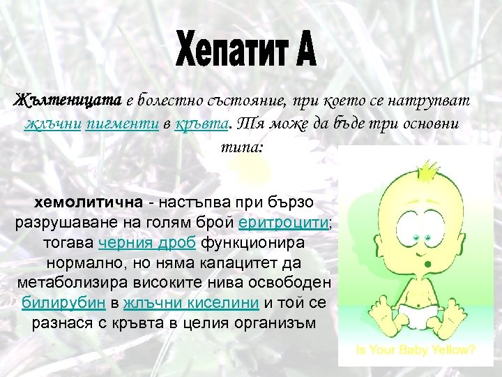 Жълтеницата е болестно състояние, при което се натрупват жлъчни пигменти в кръвта. Тя може