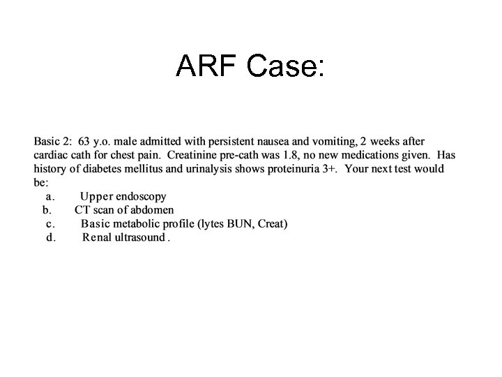 ARF Case: 