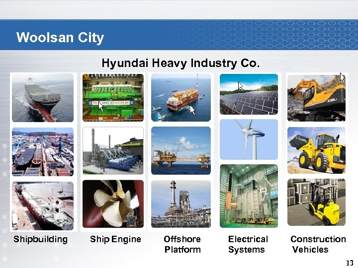 Woolsan City Hyundai Heavy Industry Co. Shipbuilding Ship Engine Offshore Platform Electrical Systems Construction