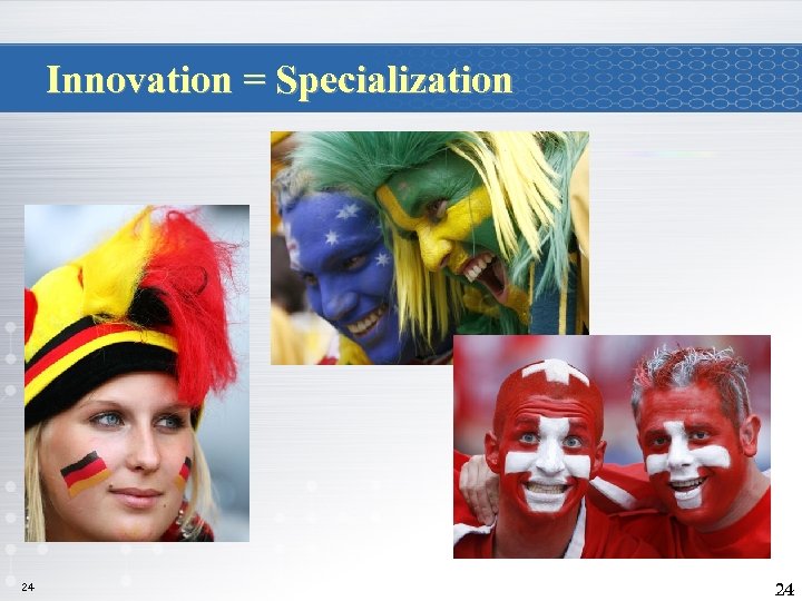 Innovation = Specialization 24 24 