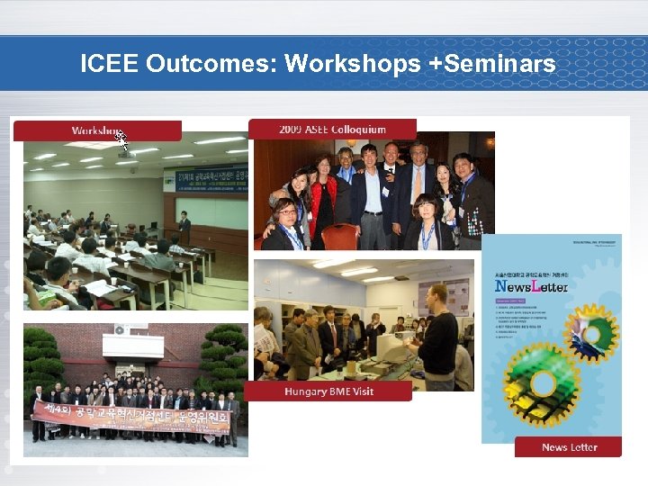 ICEE Outcomes: Workshops +Seminars 