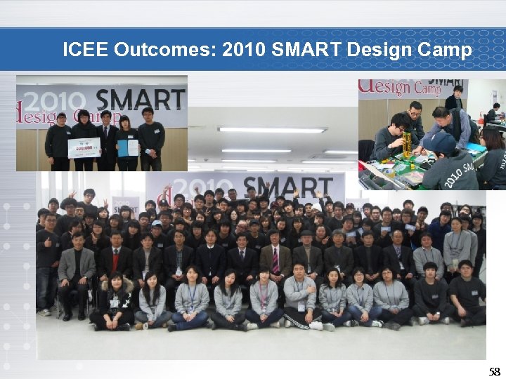 ICEE Outcomes: 2010 SMART Design Camp 58 