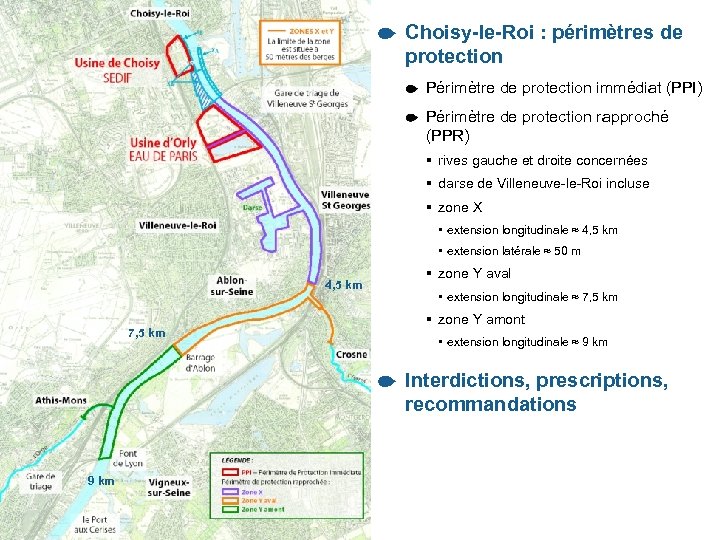 Périmètres de protection : usine Choisy-le-Roi : périmètres de de Choisy-le-Roi protection Périmètre de