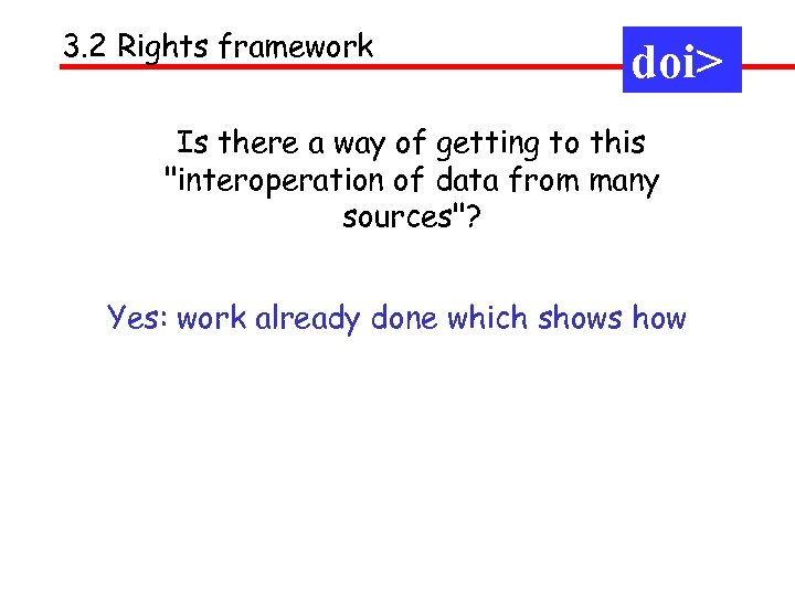 3. 2 Rights framework doi> Is there a way of getting to this "interoperation