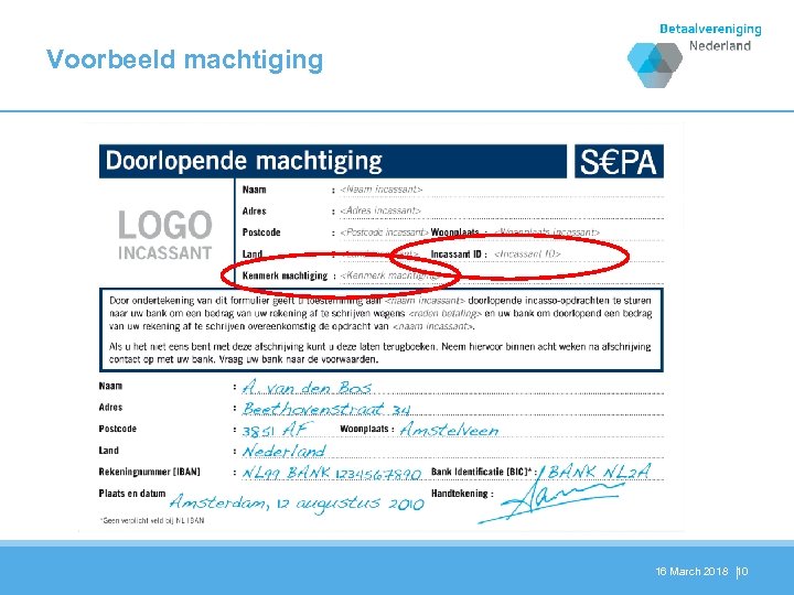Voorbeeld machtiging 16 March 2018 10 | 