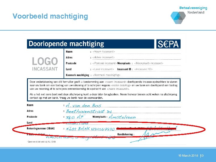 Voorbeeld machtiging 16 March 2018 13 | 