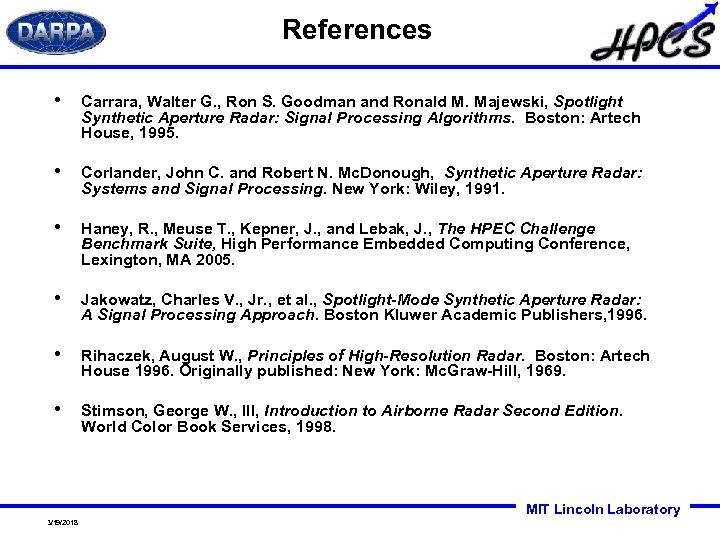 References • Carrara, Walter G. , Ron S. Goodman and Ronald M. Majewski, Spotlight