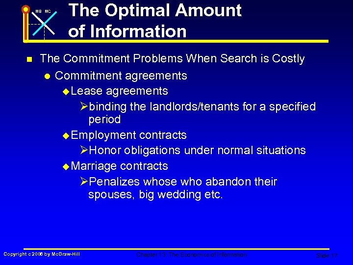 MB MC n The Optimal Amount of Information The Commitment Problems When Search is