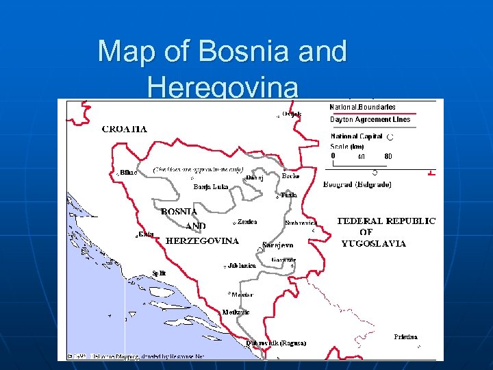Map of Bosnia and Heregovina 