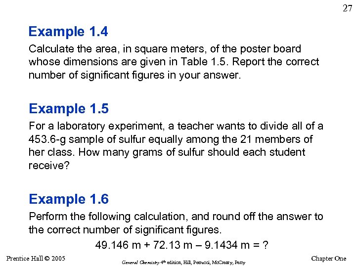 27 Example 1. 4 Calculate the area, in square meters, of the poster board