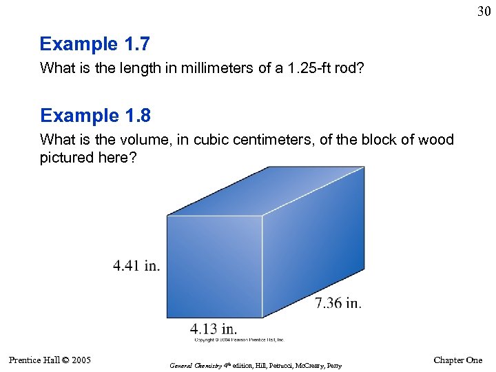 30 Example 1. 7 What is the length in millimeters of a 1. 25