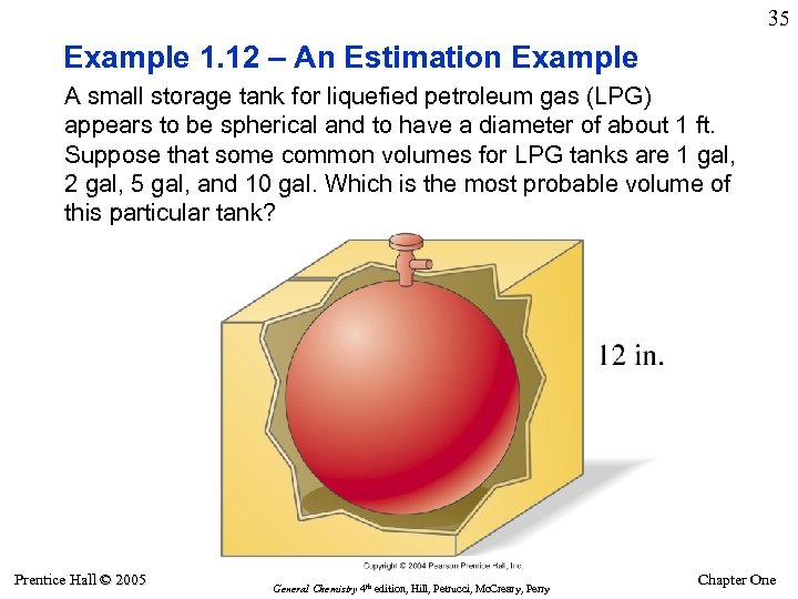 35 Example 1. 12 – An Estimation Example A small storage tank for liquefied