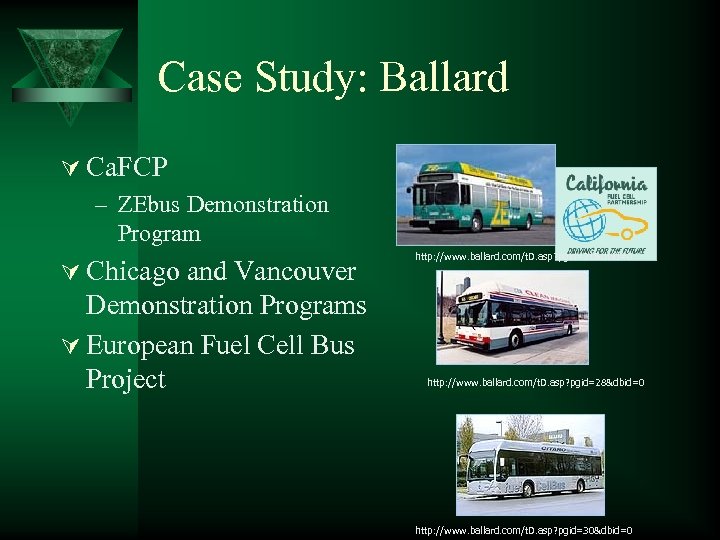 Case Study: Ballard Ú Ca. FCP – ZEbus Demonstration Program Ú Chicago and Vancouver