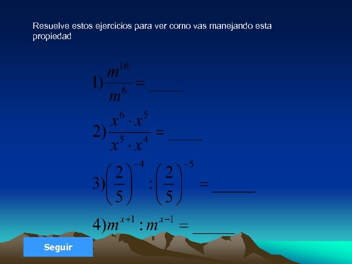 Resuelve estos ejercicios para ver como vas manejando esta propiedad Seguir 