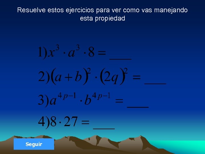 Resuelve estos ejercicios para ver como vas manejando esta propiedad Seguir 