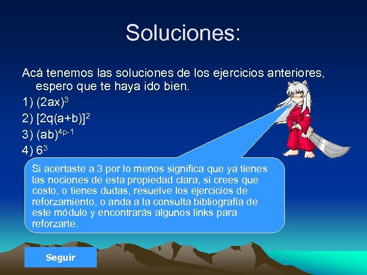 Soluciones: Acá tenemos las soluciones de los ejercicios anteriores, espero que te haya ido
