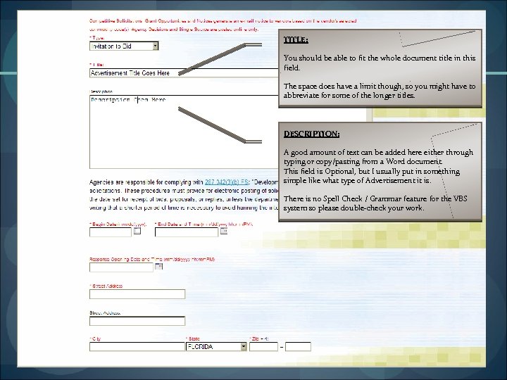 TITLE: You should be able to fit the whole document title in this field.