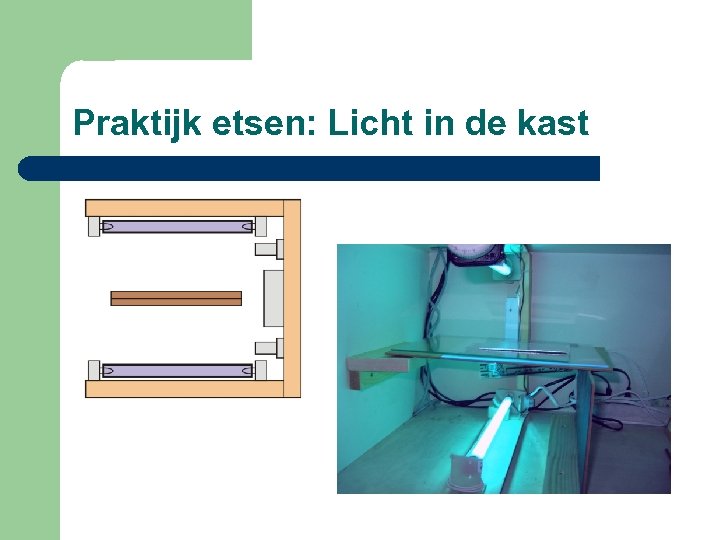 Praktijk etsen: Licht in de kast 