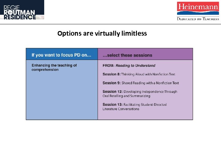 Options are virtually limitless 