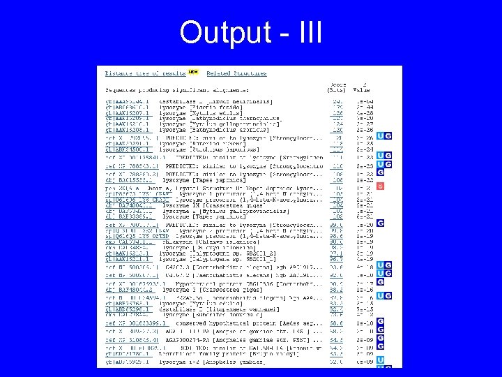 Output - III 