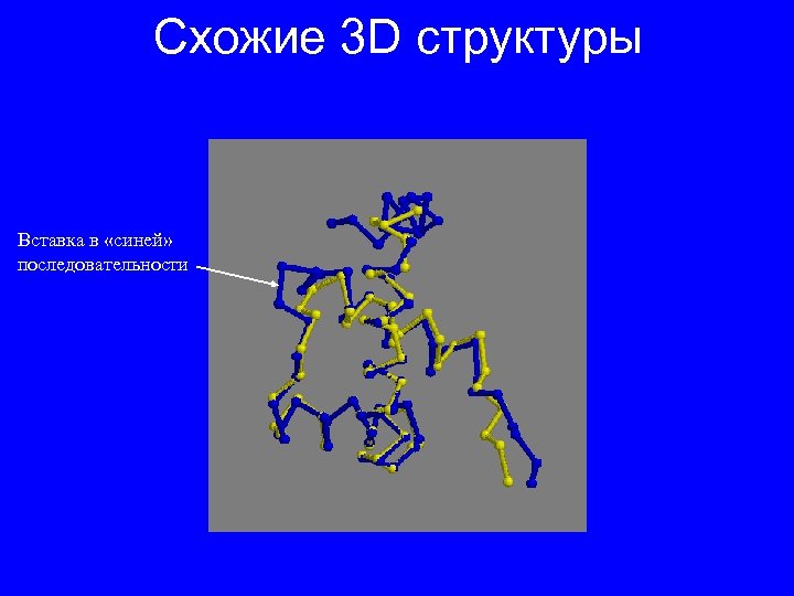 Схожие 3 D структуры Вставка в «синей» последовательности 