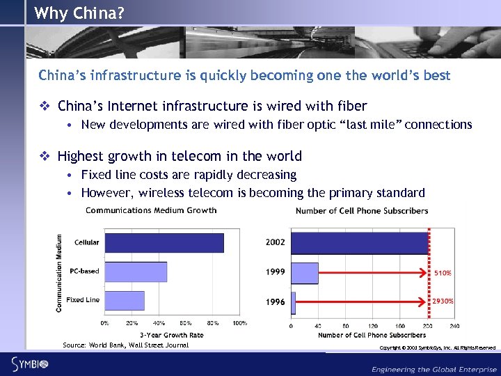 Why China? China’s infrastructure is quickly becoming one the world’s best v China’s Internet