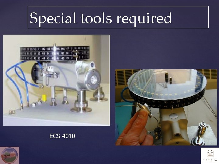 Special tools required ECS 4010 