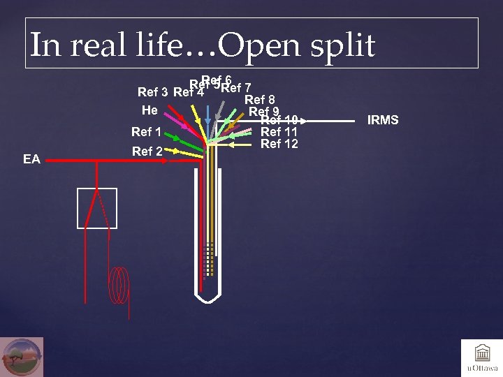 In real life…Open split EA Ref 6 Ref 5 Ref 7 Ref 3 Ref