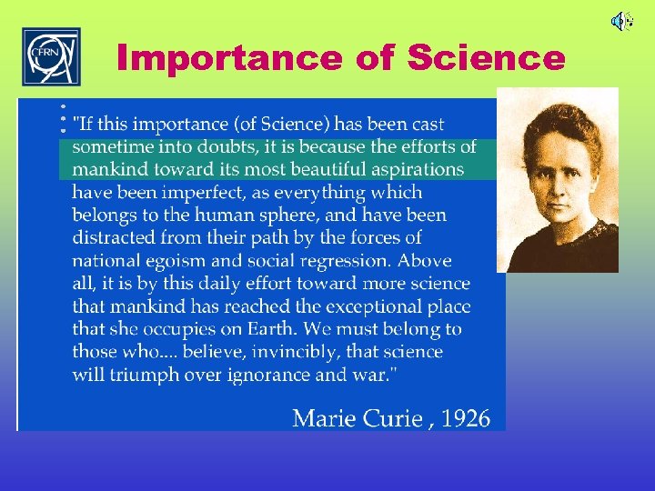 Importance of Science 