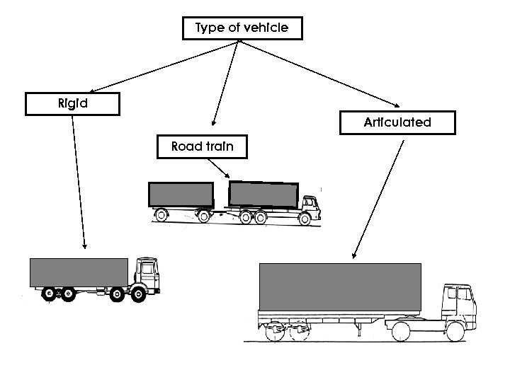 Type of vehicle Rigid Articulated Road train 