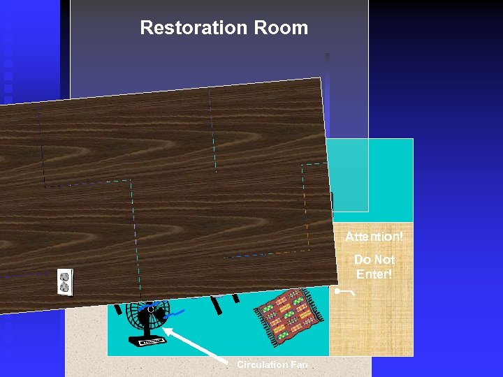 Restoration Room Attention! Do Not Enter! Circulation Fan 